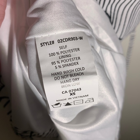 NWT Sienna Sky Summer Dress in Black and White Leaf Pattern Size XS - Picture 7 of 7